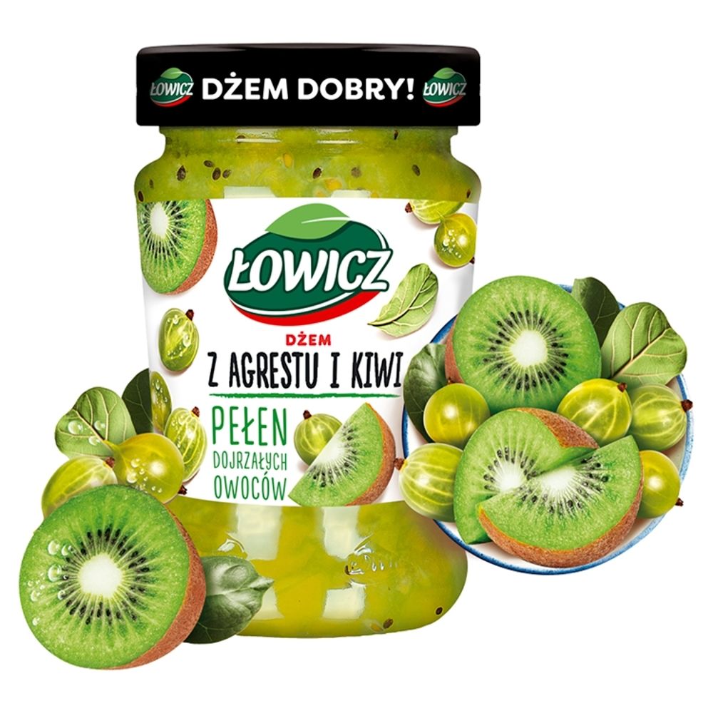 Łowicz DŻEM Z AGRESTU I KIWI 280 G