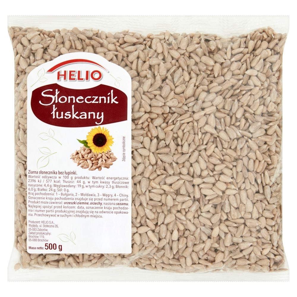 HELIO SŁONECZNIK ŁUSKANY 500 G HELIO zakupy dla domu i biura 94276482