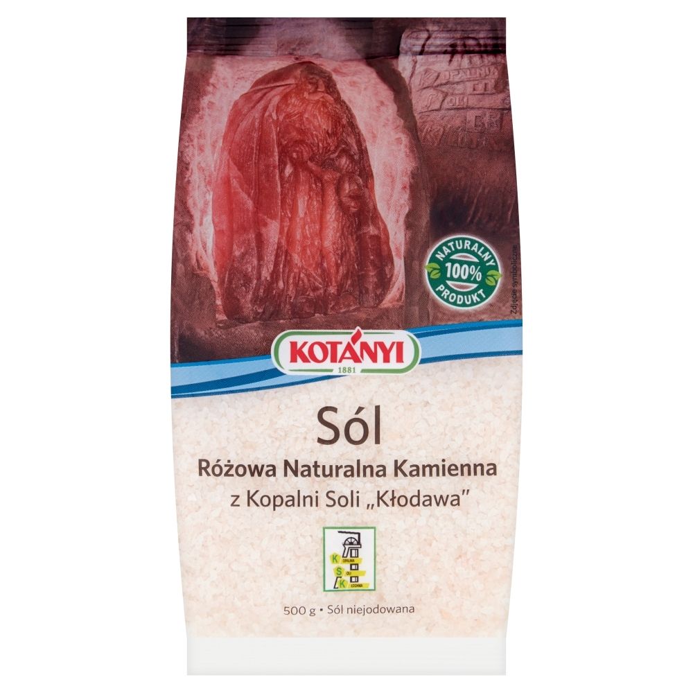 Kotanyi SÓL Z KOPALNI KŁODAWA RÓŻOWA NATURALNA KAMIENNA 500G Zakupy dla domu i biura! 806204