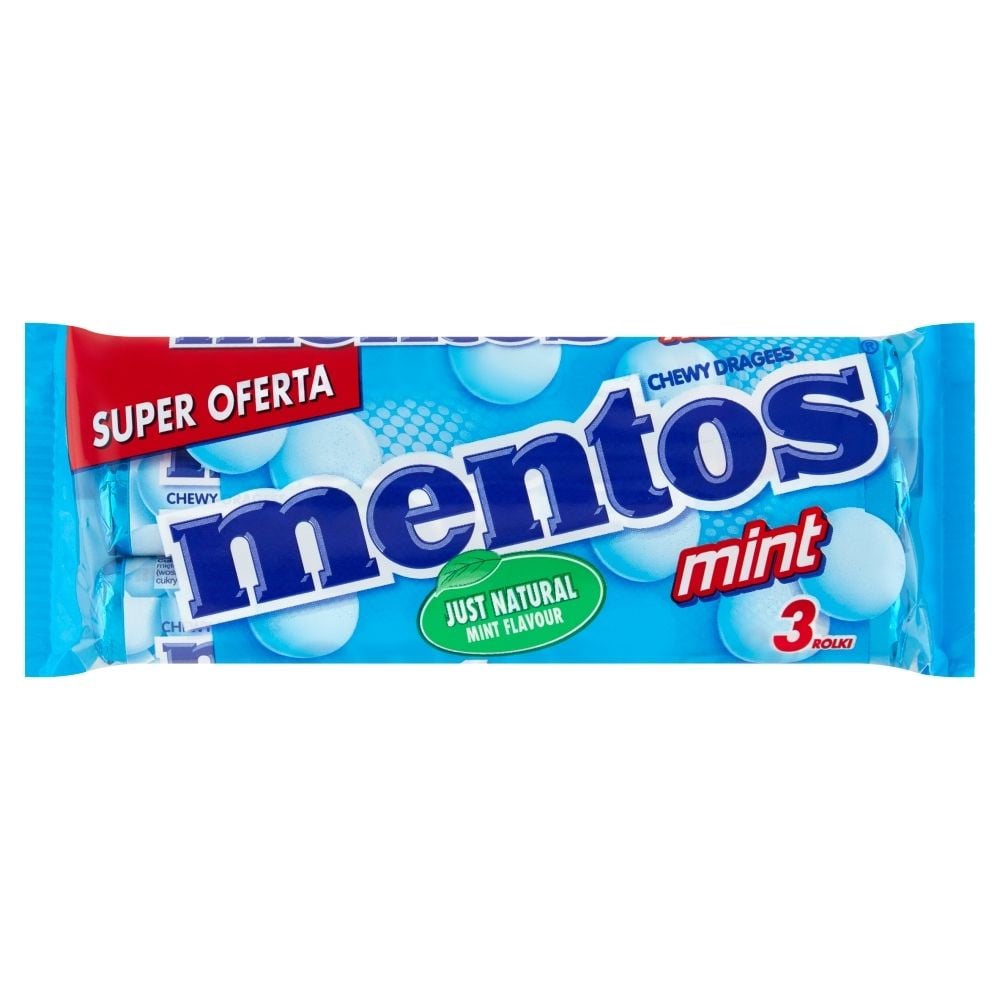 Mentos Minze Kaubonbon  3x38 g