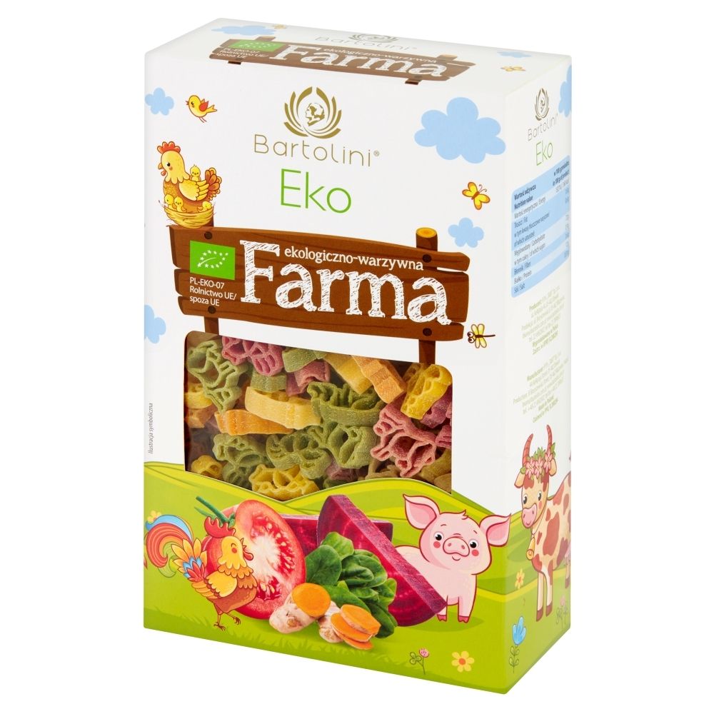 Bartolini MAKARON (SEMOLINOWY Z SUSZONYMI WARZYWAMI) DLA DZIECI FARMA BIO 250 g -