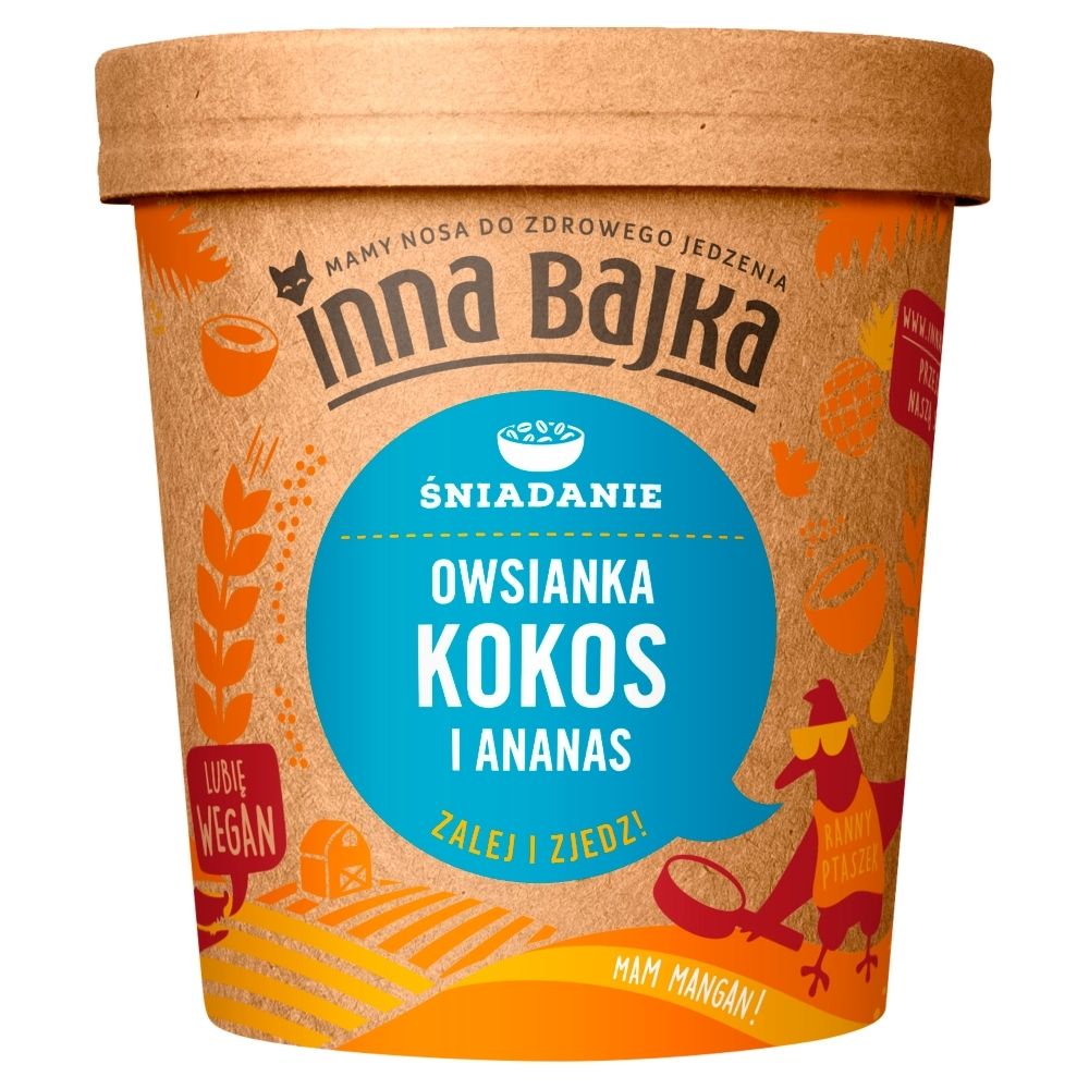 Inna Bajka | Aybioo Sp. z o.o. ul. Poznańska 16 lo Inna Bajka | Aybioo Sp z o.o ul Poznańska 16 lo Owsianka kokos i ananas 70 g Inna Bajka M00-50E2-18973