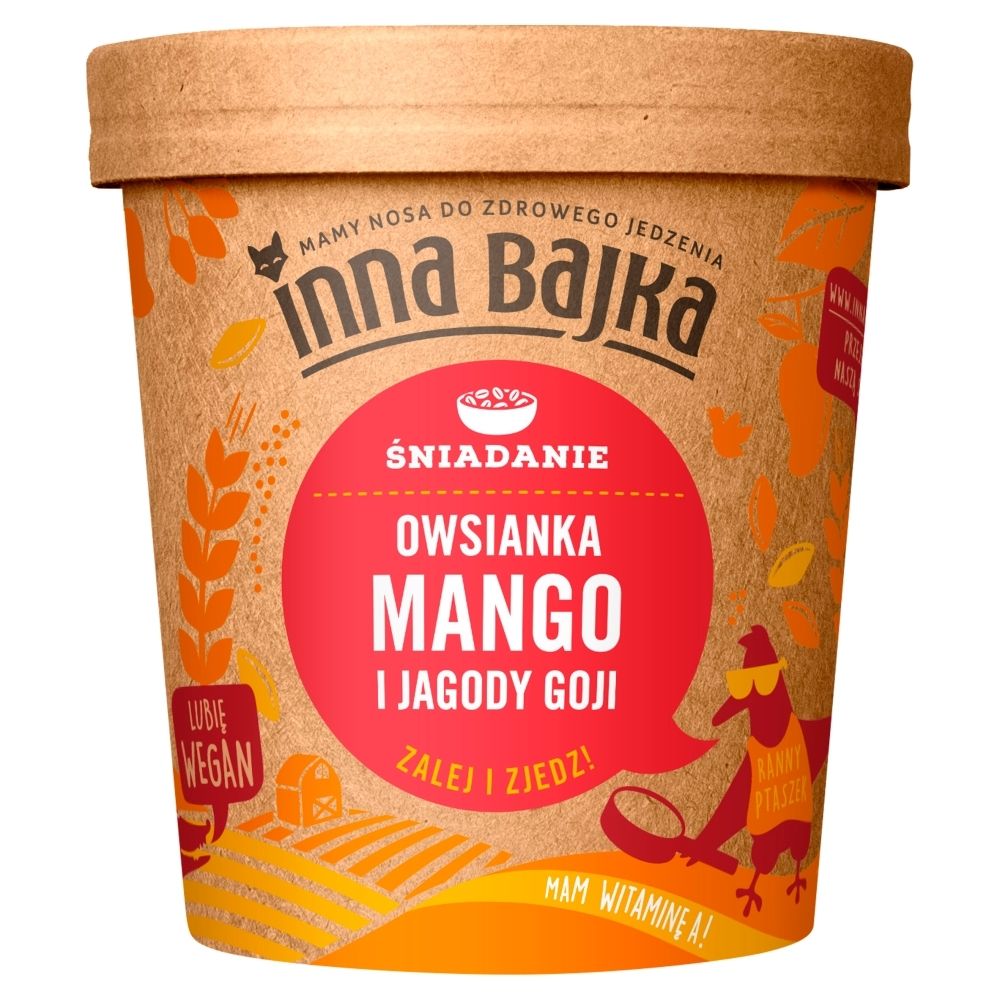 Inna Bajka | Aybioo Sp. z o.o. ul. Poznańska 16 lo Inna Bajka | Aybioo Sp z o.o ul Poznańska 16 lo Owsianka mango i jagody goji 70 g Inna Bajka M00-38AD-4341F