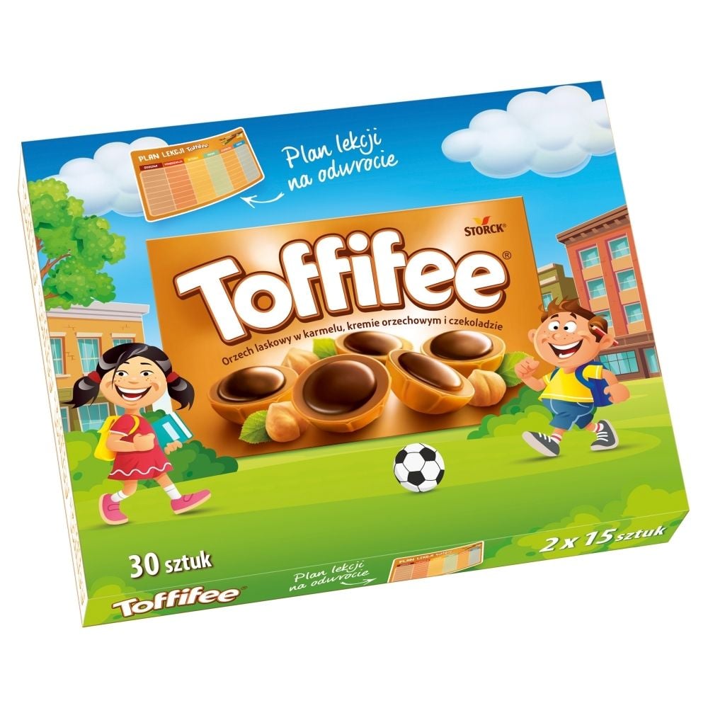 Toffifee Orzech laskowy w karmelu kremie orzechowym i czekoladzie 250 g (2 x 125 g)