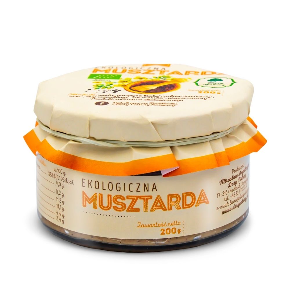 DARY NATURY - inne BIO MUSZTARDA BIO 200 g - DARY NATURY