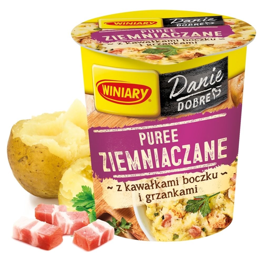 Winiary Puree ziemniaczane z kawałkami boczku i grzankami danie instant 53 g