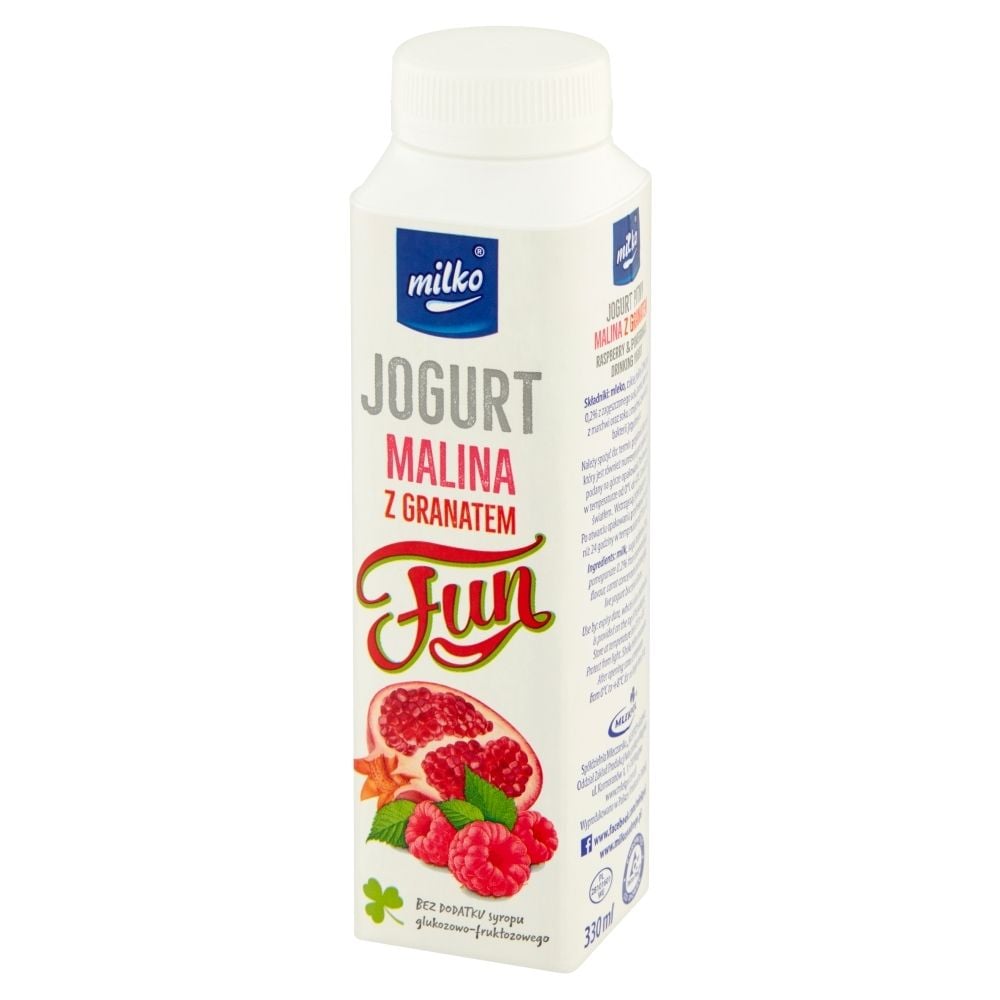 Milko - Jogurt pitny z maliną i granatem