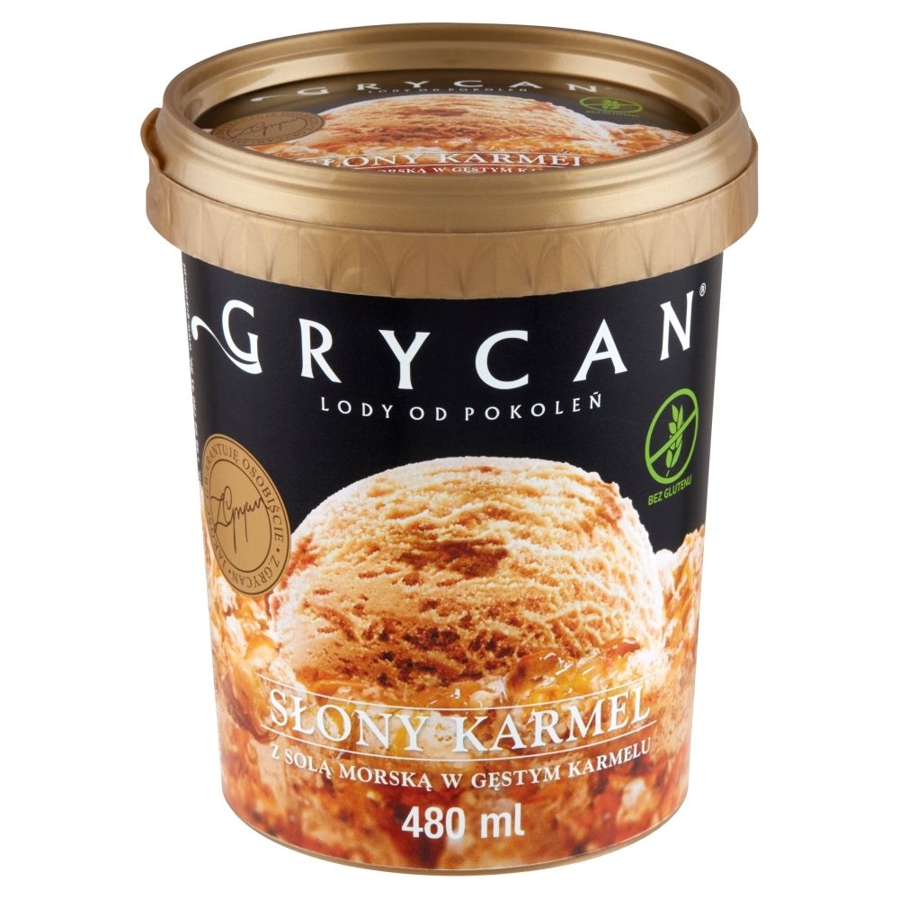GRYCAN Lody słony karmel z solą morską 480 ml