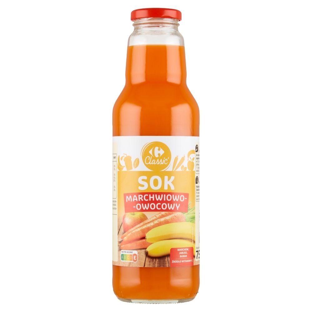 Carrefour Classic Sok marchwiowo-owocowy marchew jabłko banan 750 ml