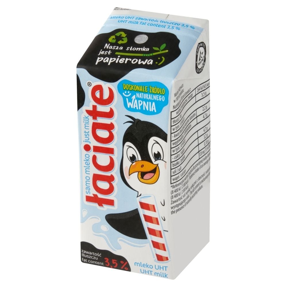 Mleko Łaciate Uht 3,5% 0,2L Karton Ze Słomką