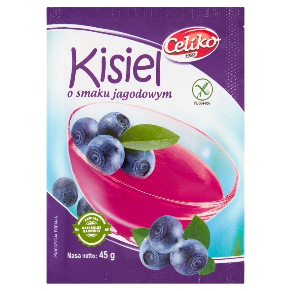 Celiko Kisiel o Smaku Jagodowym bezglutenowy 40g -
