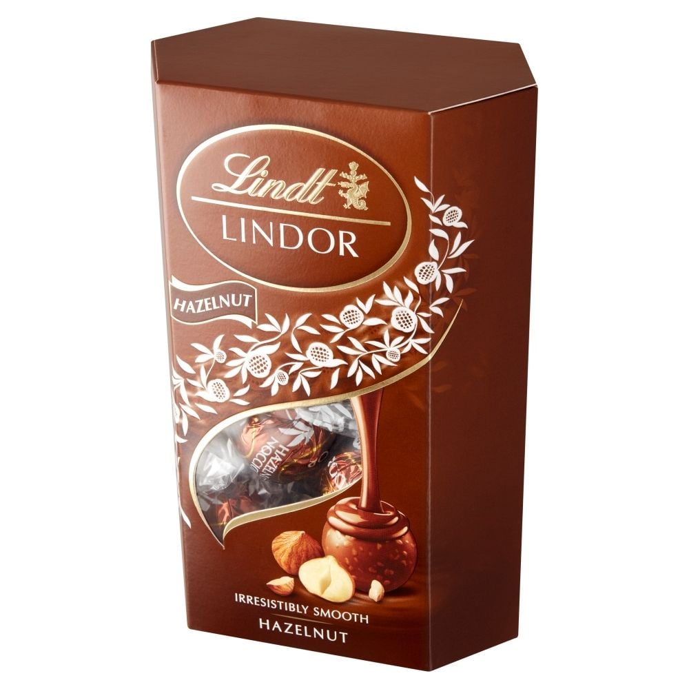 Lindt - Lindor pralinki z kawałkami orzechów laskowych
