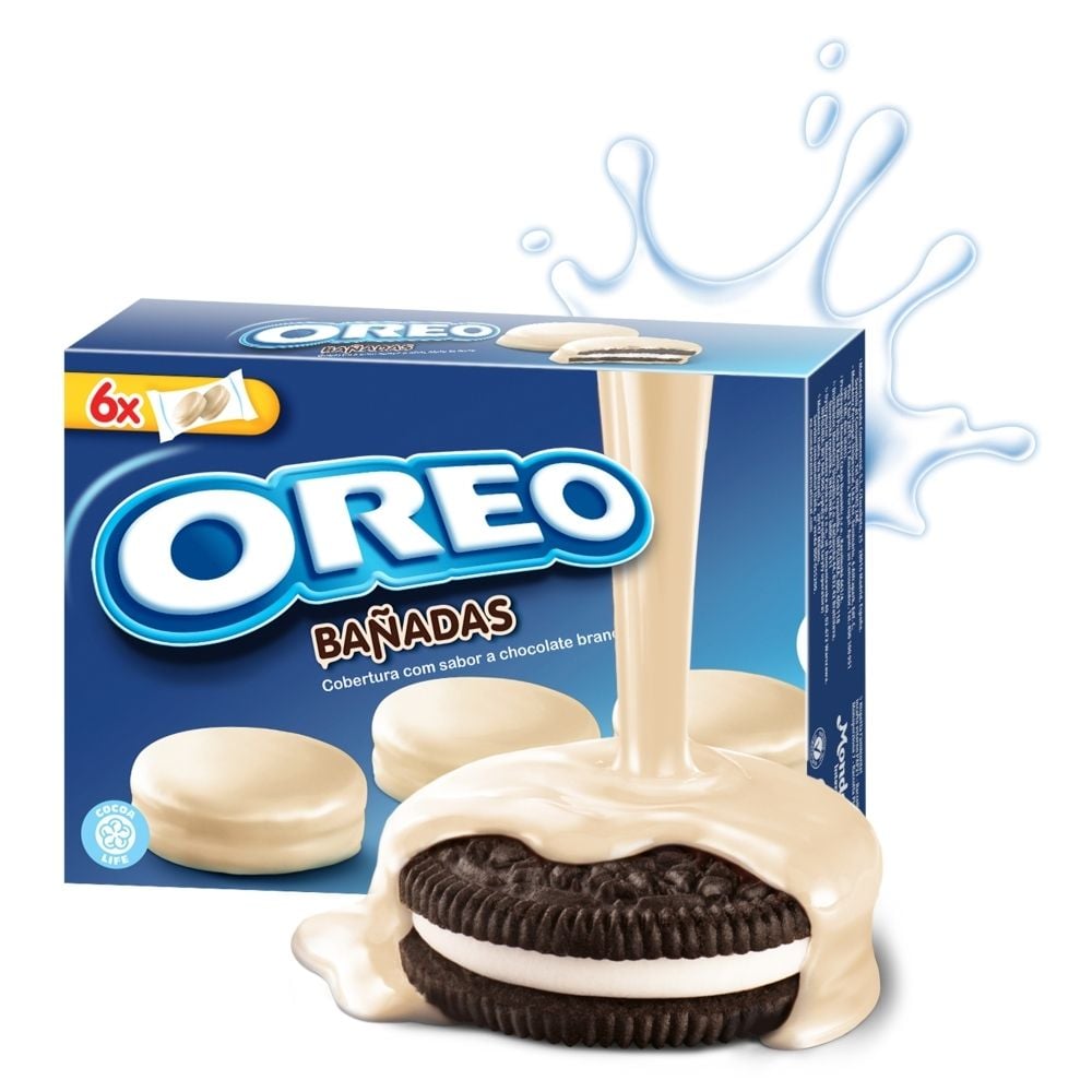 Oreo - Ciastka kakaowe z nadzieniem waniliowym oblane białą polewą