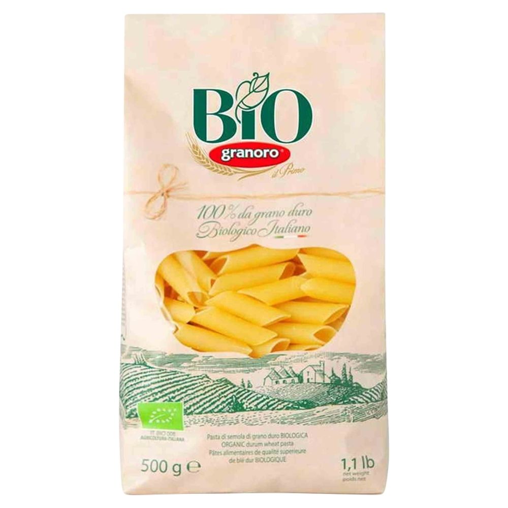 Granoro MAKARON MEZZE PENNE RIGATE PEŁNOZ. BIO 500 g - 8007290335050