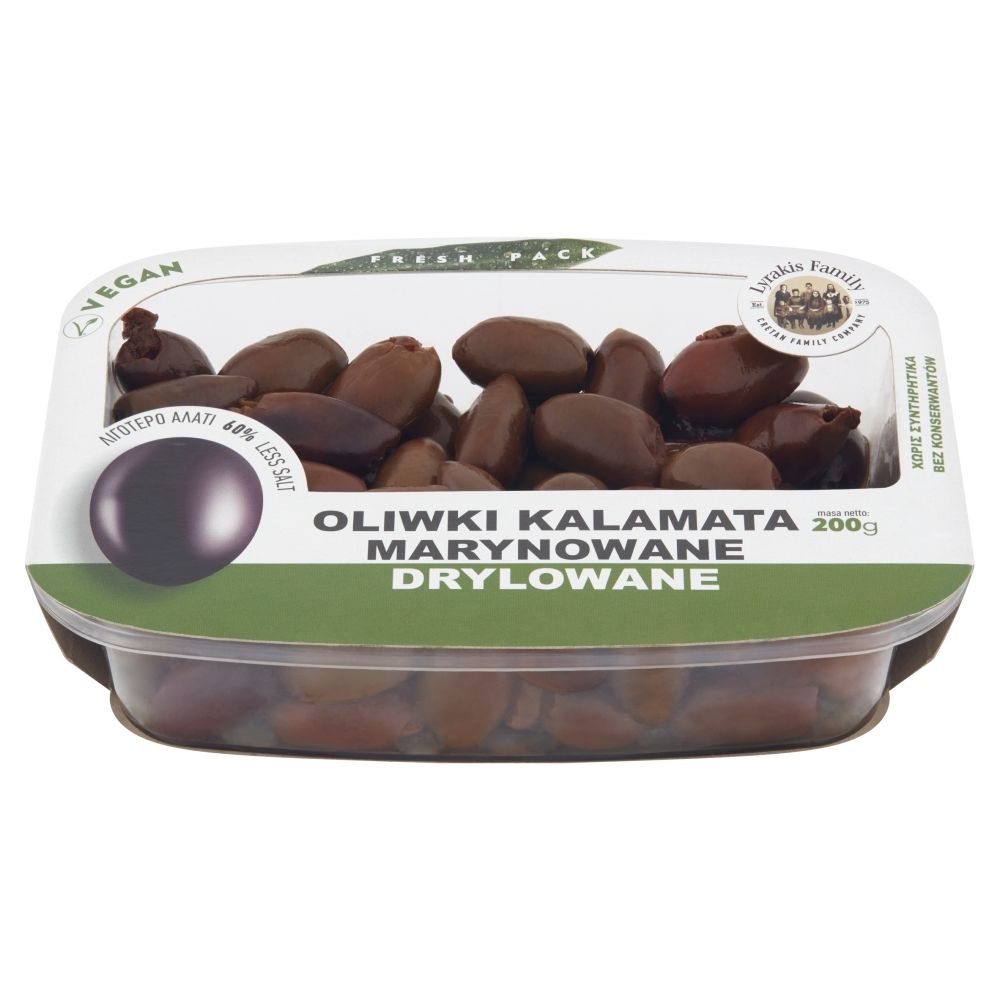 Lyrakis Family Oliwki Kalamata marynowane - drylowane / Fresh Pack 200 g Lyrakis Family