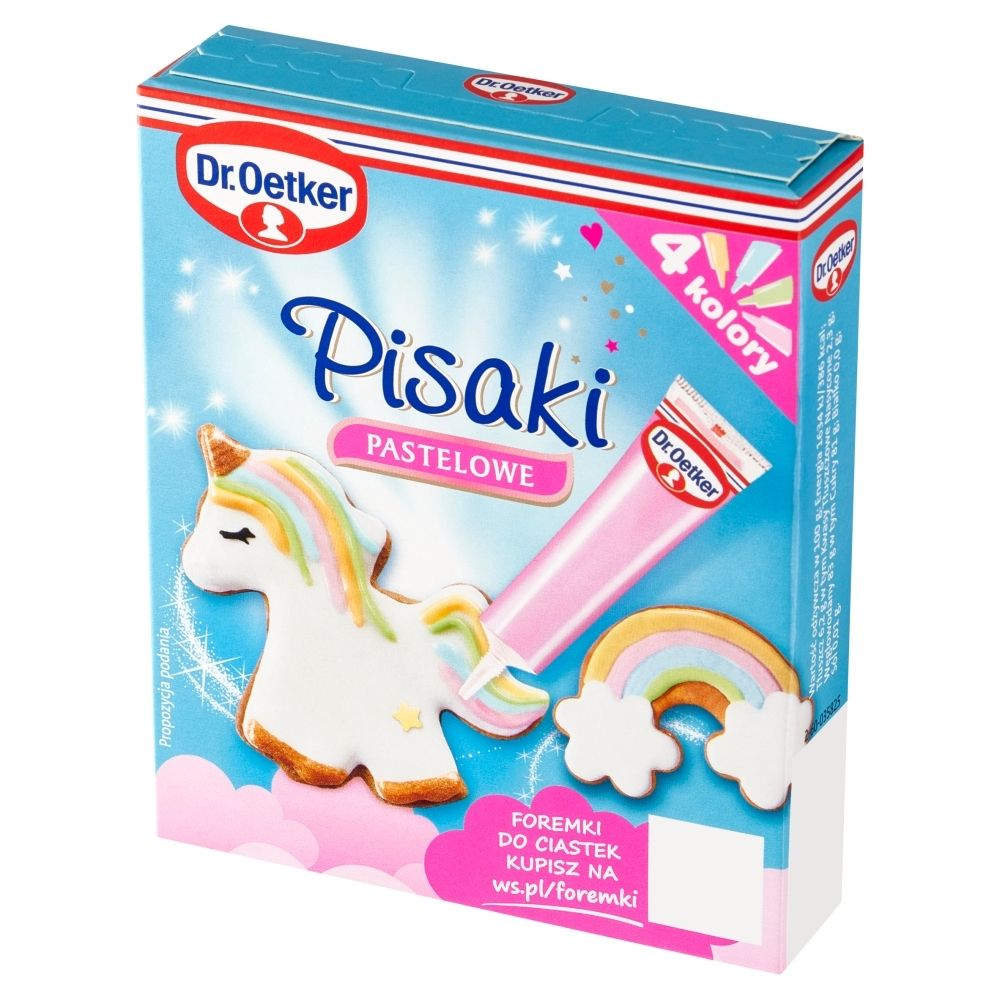 Dr. Oetker Pisaki cukrowe pastelowe 4 x 19 g