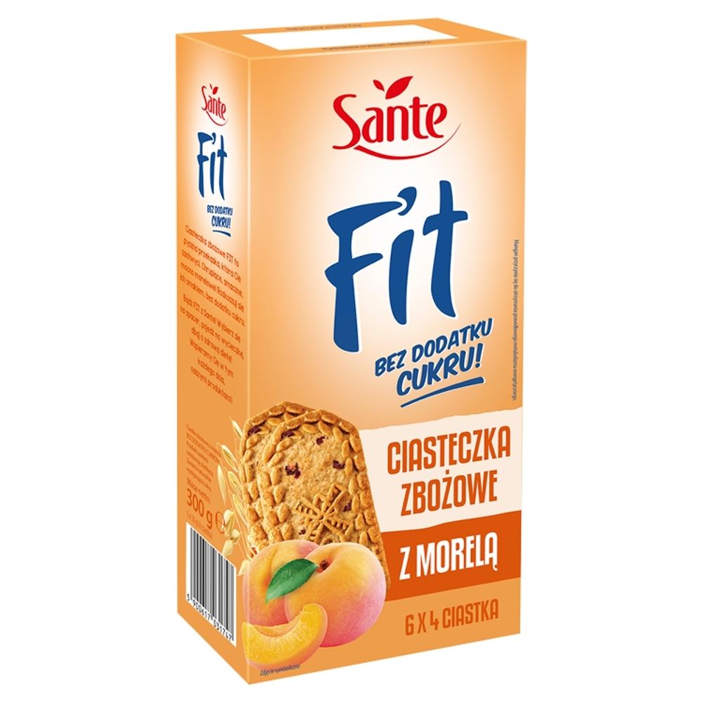 Sante CIASTECZKA ŚNIADANIOWE COOKIES Z MORELĄ BEZ CUKRU 300G 6X4SZT zakupy dla domu i biura 71490544