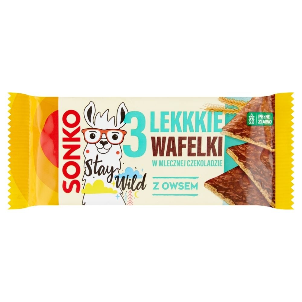 Sonko Lekkie Wafelki z owsem w czekoladzie mlecznej 36g