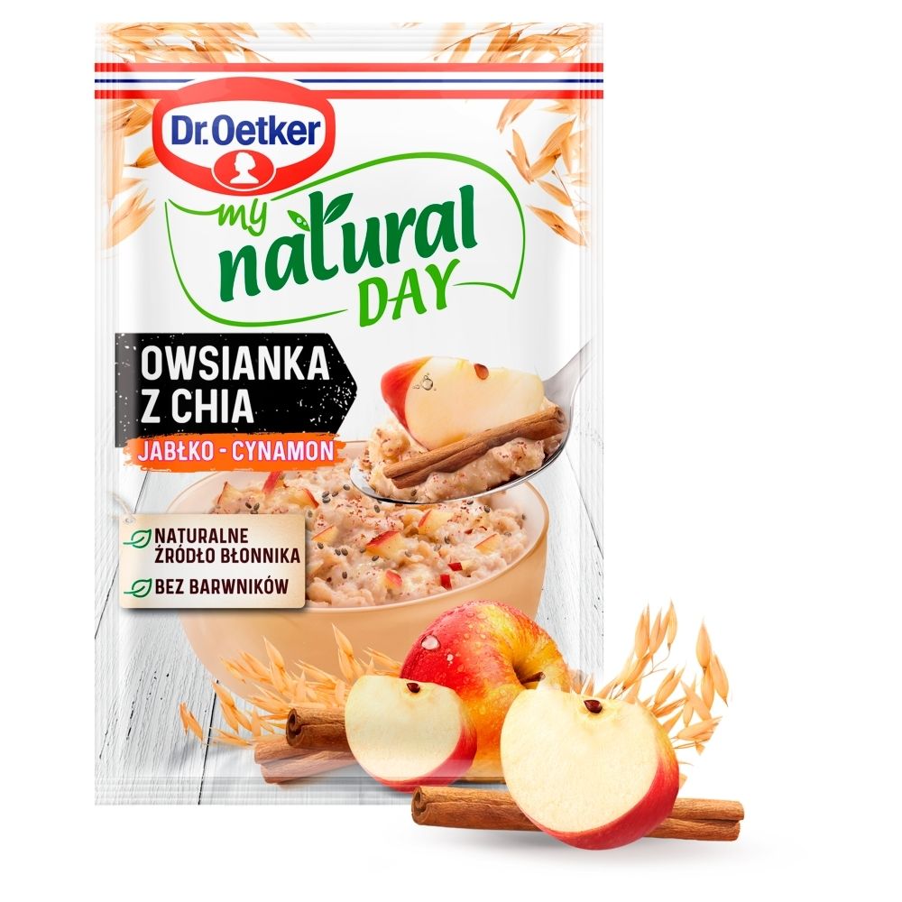 Natural DR.OETKER Owsianka z Chia Jabłko-Cynamon My Day 51g - Dr Oetker