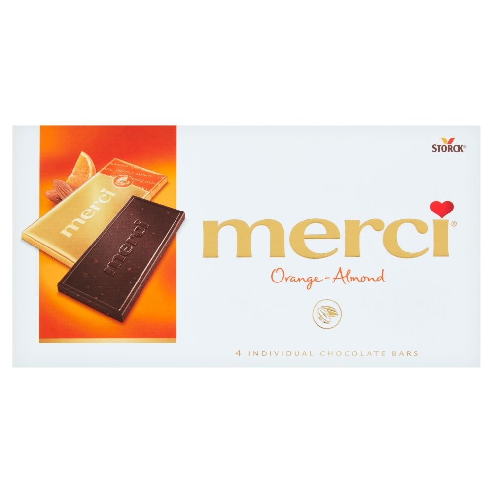 Merci Czekolada Mleczna Pomarańcz Migdał 100g FMER.1101