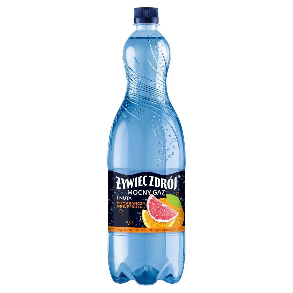 Żywiec Zdrój Napój gazowany bez cukru o smaku grejpfruta i pomarańczy 1.5 l