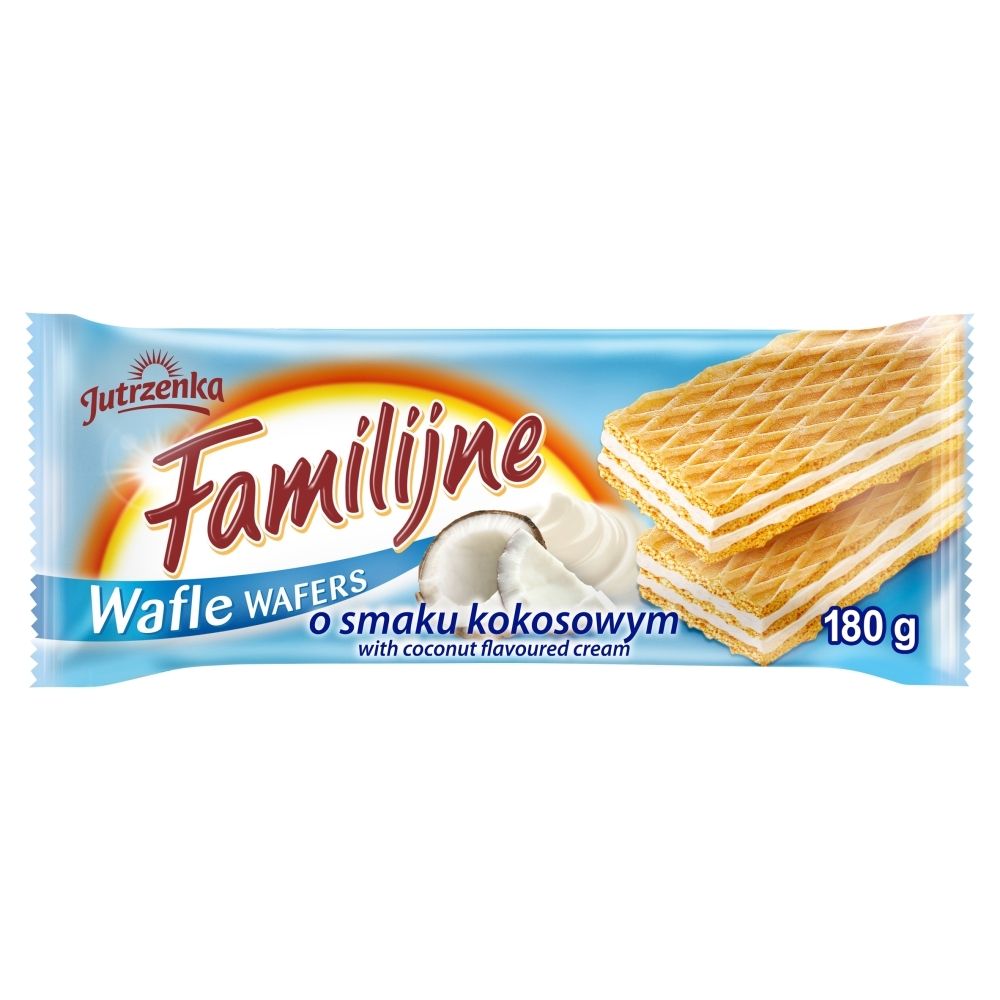 Jutrzenka Wafle Familijne o smaku kokosowym 180 g