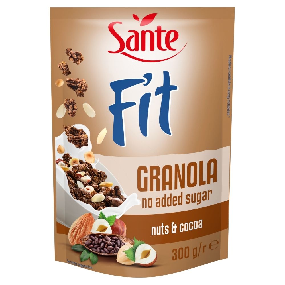 Sante Fit Granola orzechowo-kakaowa bez cukru 300g