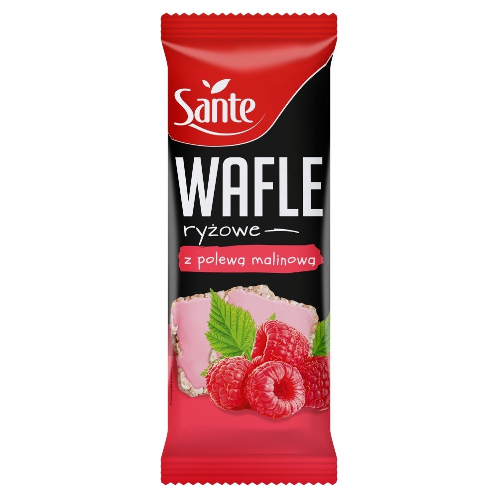 Sante WAFLE RYŻOWE Z POLEWĄ MALINOWĄ 66G Zakupy dla domu i biura! 71439673