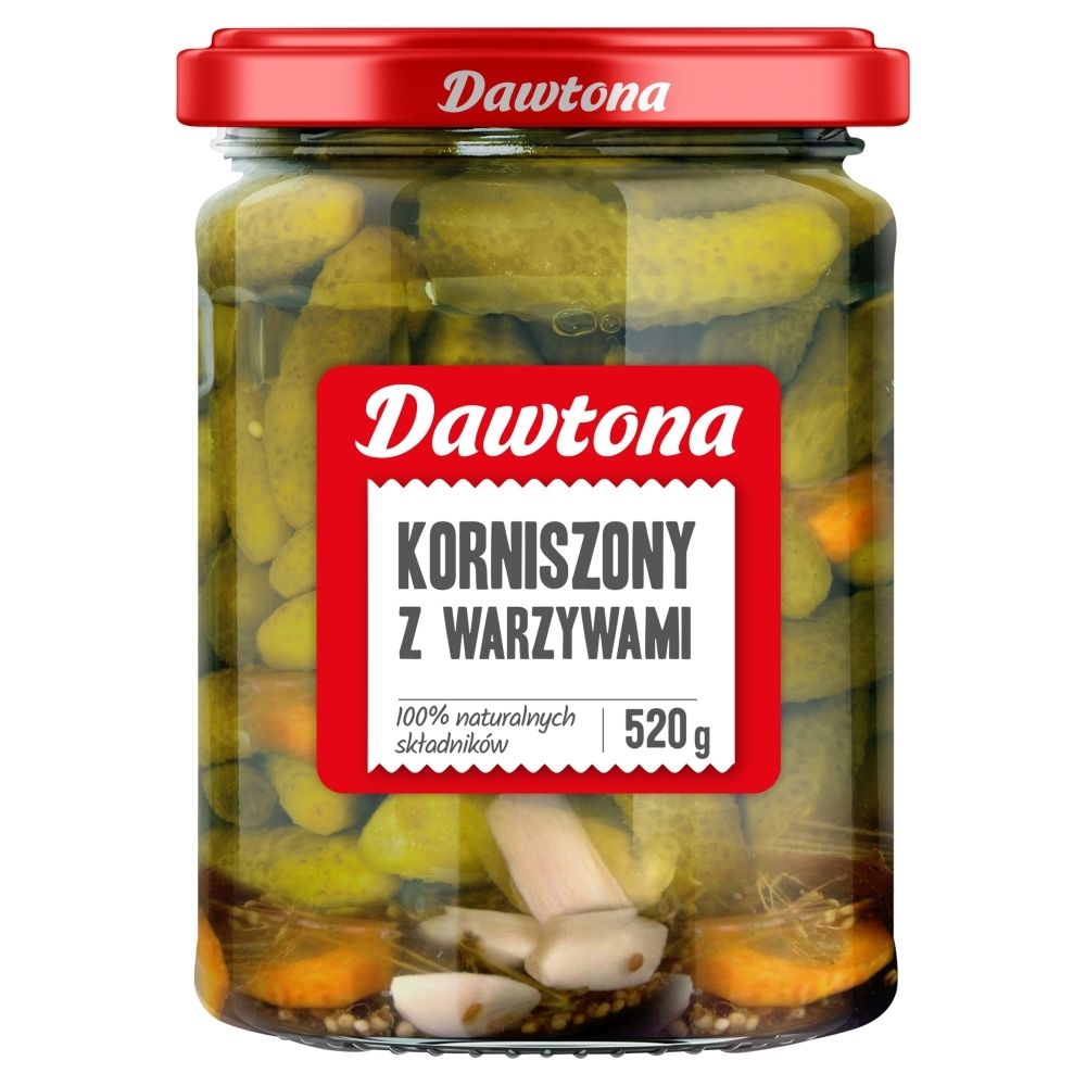Ogórki korniszony z warzywami 520g Dawtona