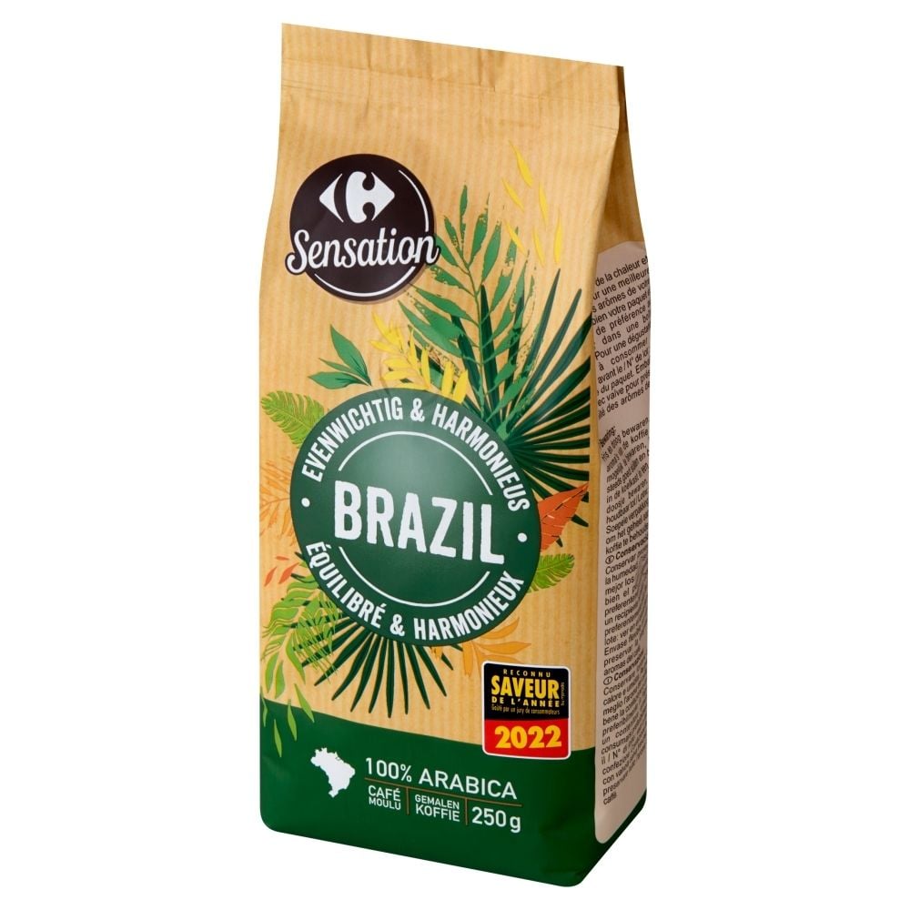 Carrefour Sensation Brazil Kawa palona mielona 250 g