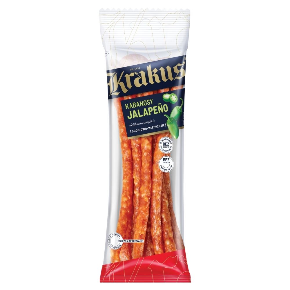 Kabanosy Jalapeno Drobiowo-Wieprzowe 95G Krakus