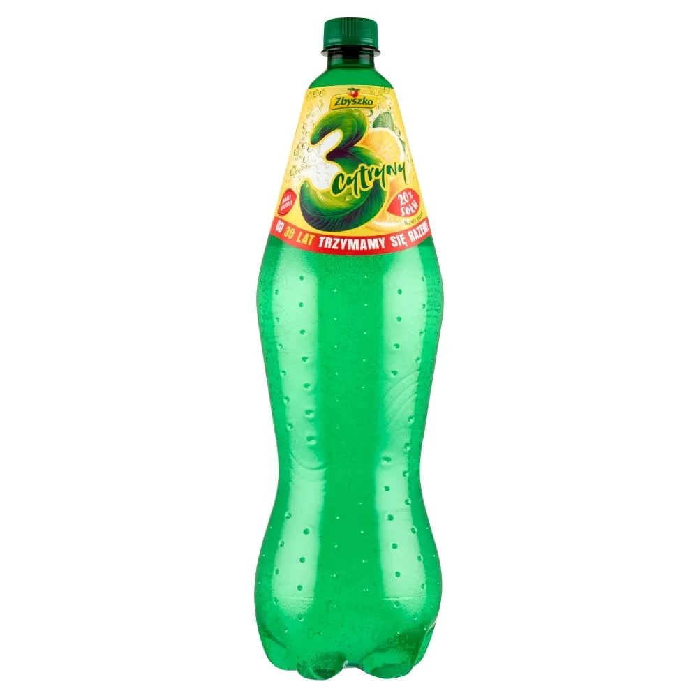 3 OWOCE cytryny 1,5l+250ml gazowany zawierający 20% soku