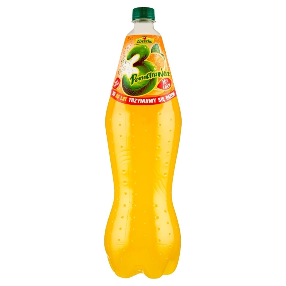 3 OWOCE pomarańcza 1,5l+250ml gazowany zawierający 20% soku