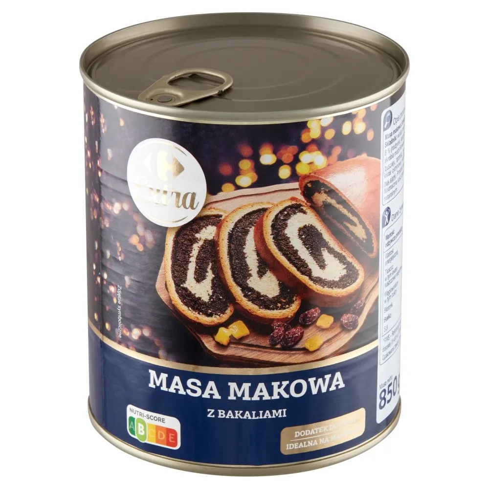 Carrefour Extra Masa makowa z bakaliami 850 g