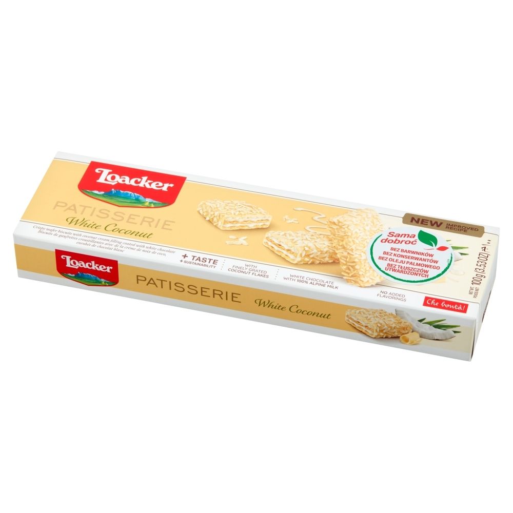 Wafle Loacker krem kokosowy biała czekolada 100g CLOA.9110
