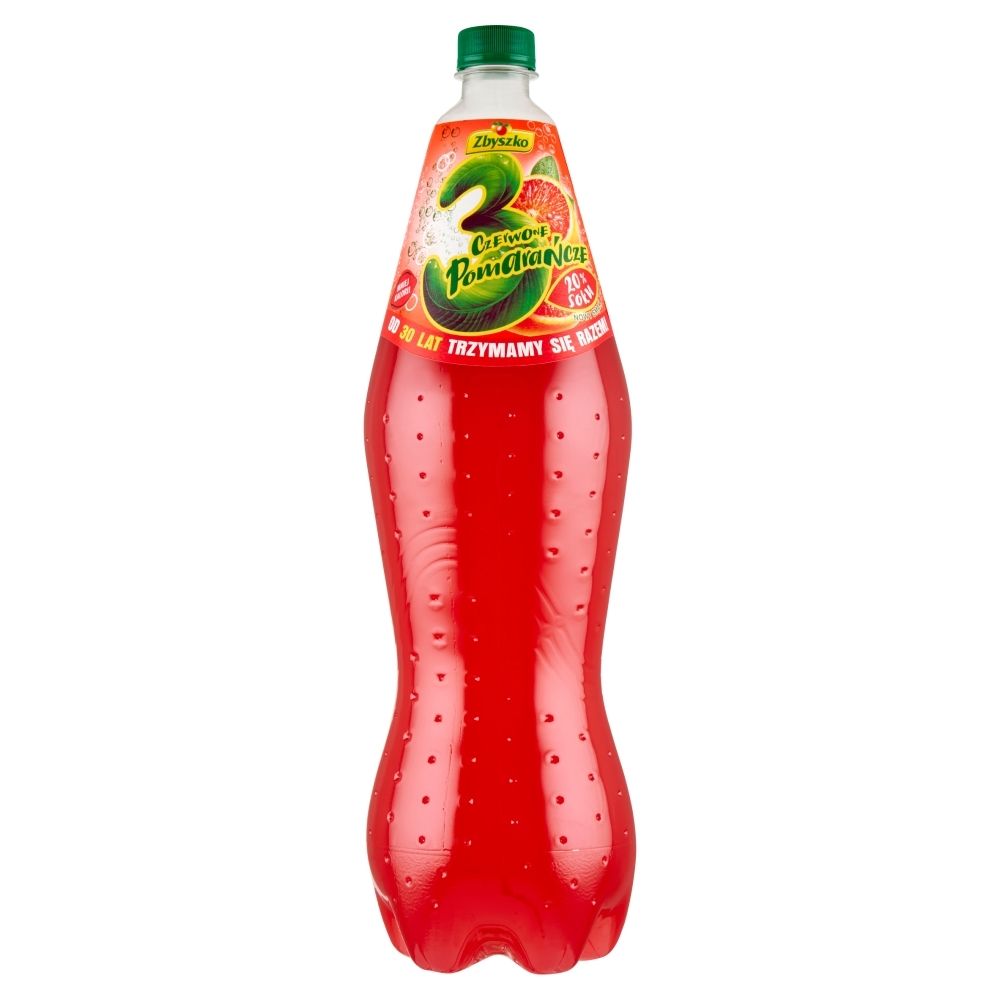 3 OWOCE czerwone pomarańcze 1,5l+250ml gazowany zawierający 20% soku