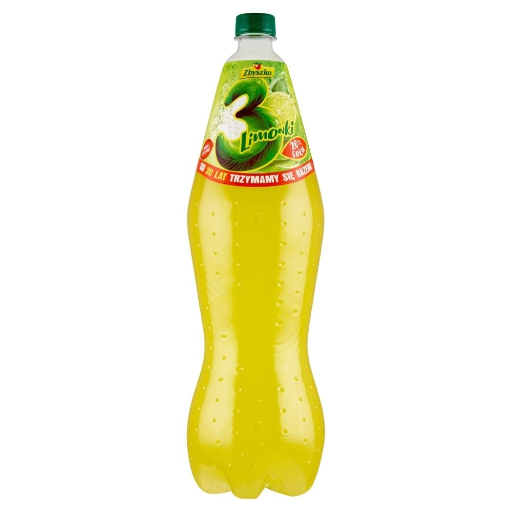 3 OWOCE limonki 1,5l+250ml gazowany zawierający 20% soku
