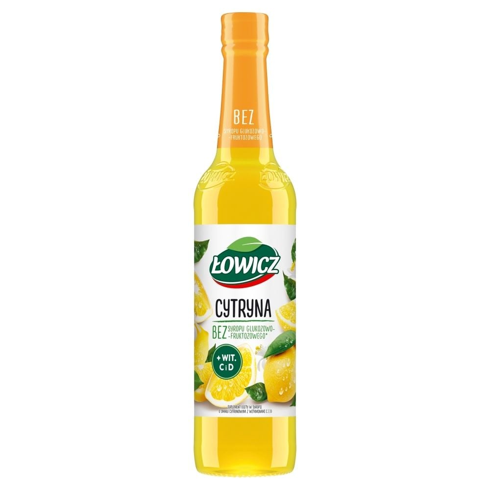 ŁOWICZ Suplement diety Syrop o smaku cytrynowym 400 ml