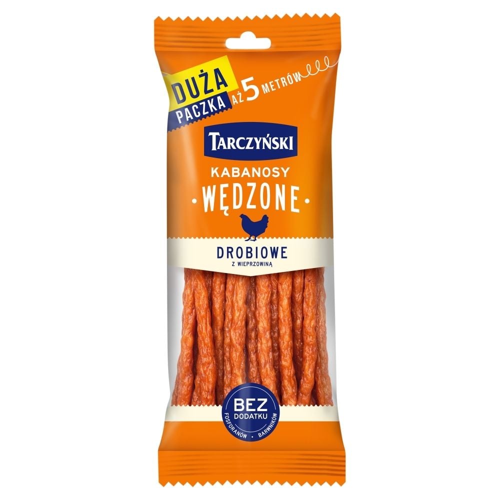 Kabanosy wędzone drobiowe z dodatkiem wieprzowiny 220 g Tarczyński