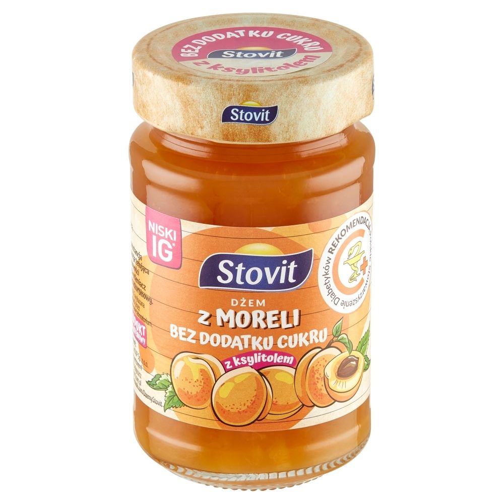 Dżem morelowy słodzony ksylitolem Stovit, 250g