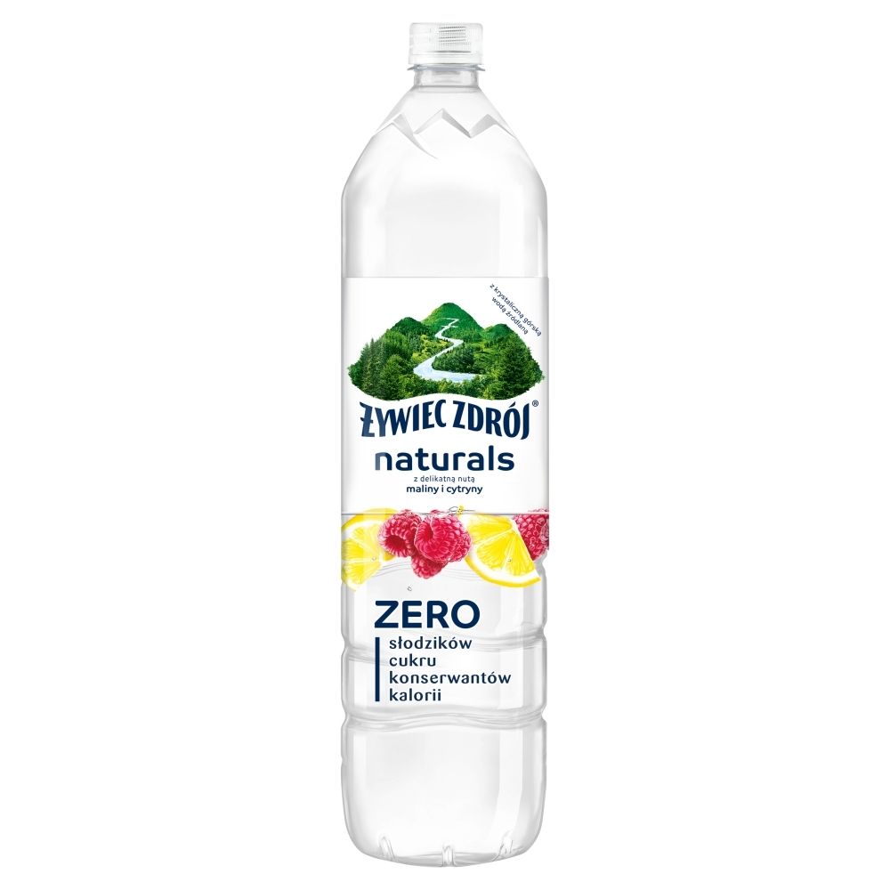 Żywiec Zdrój Naturals Napój niegazowany z delikatną nutą maliny i cytryny 1.2 l