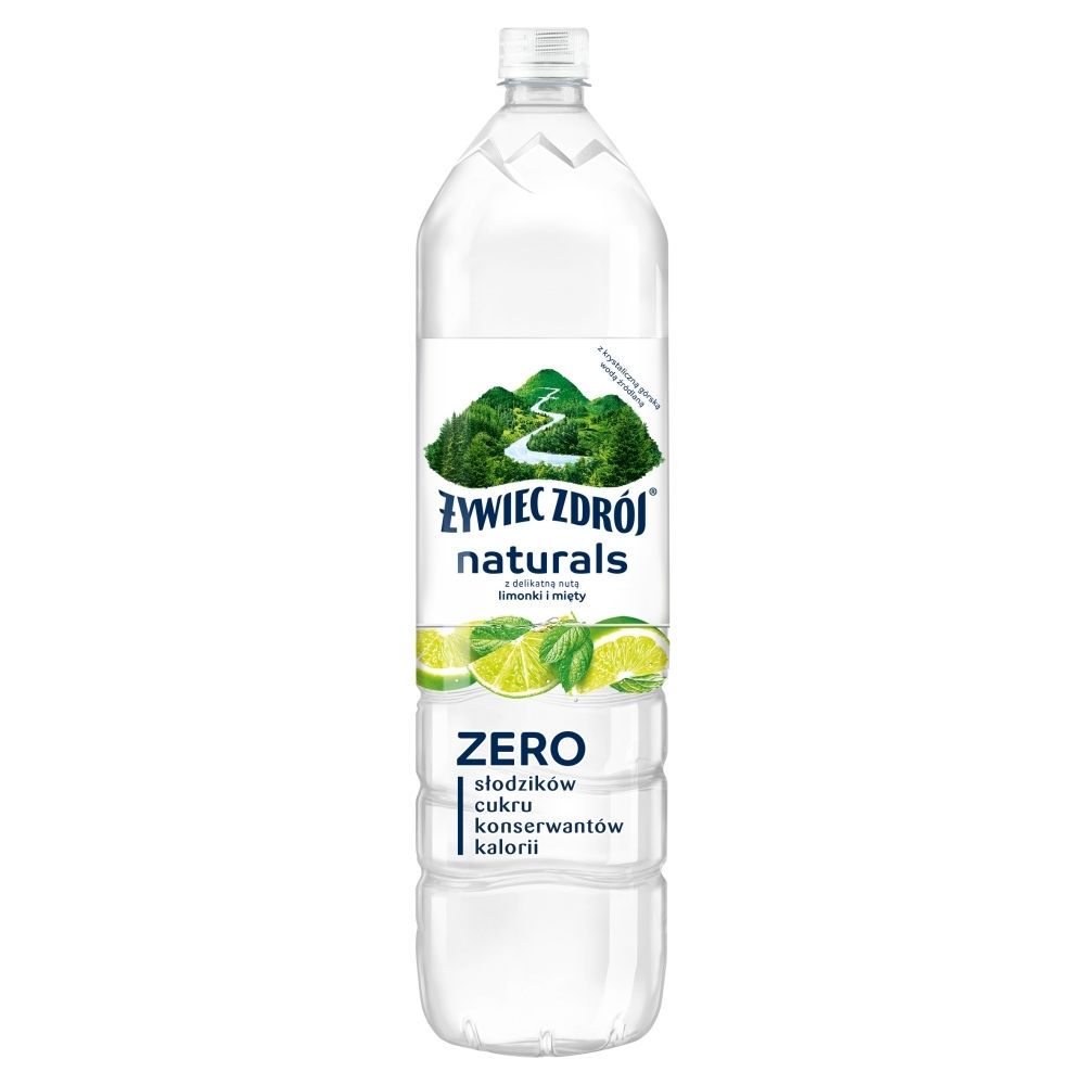 Żywiec Zdrój Naturals Napój niegazowany z delikatną nutą limonki i mięty 1.2 l