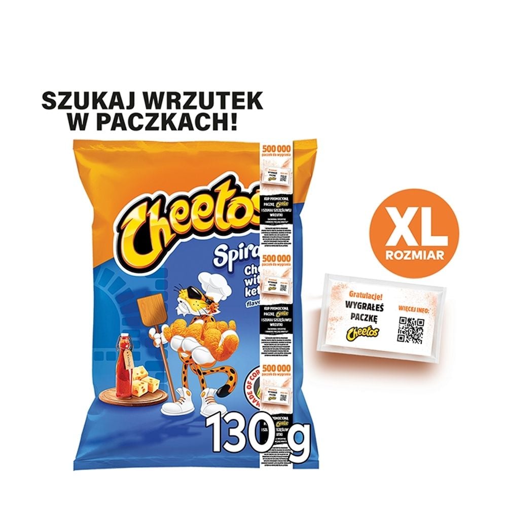 Cheetos - Chrupki spirale o smaku sera i ketchupu
