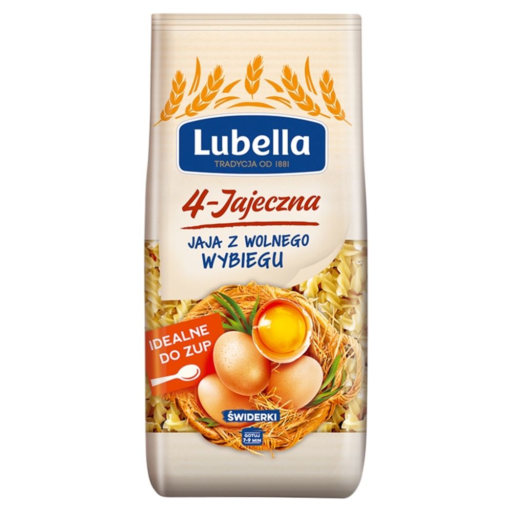 Lubella 4-Jajeczna Makaron Świderki 250 G