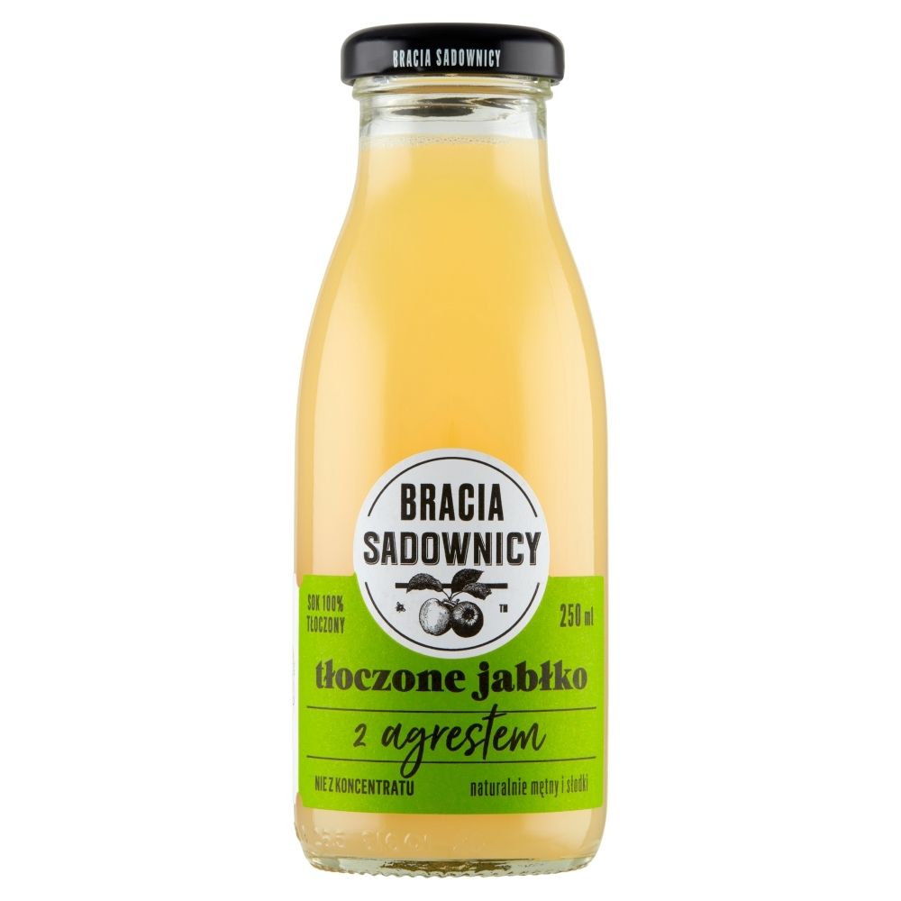 Bracia Sadownicy Bracia Sadownicy Sok tłoczony na zimno z jabłek z agrestem 250 ml () 134619