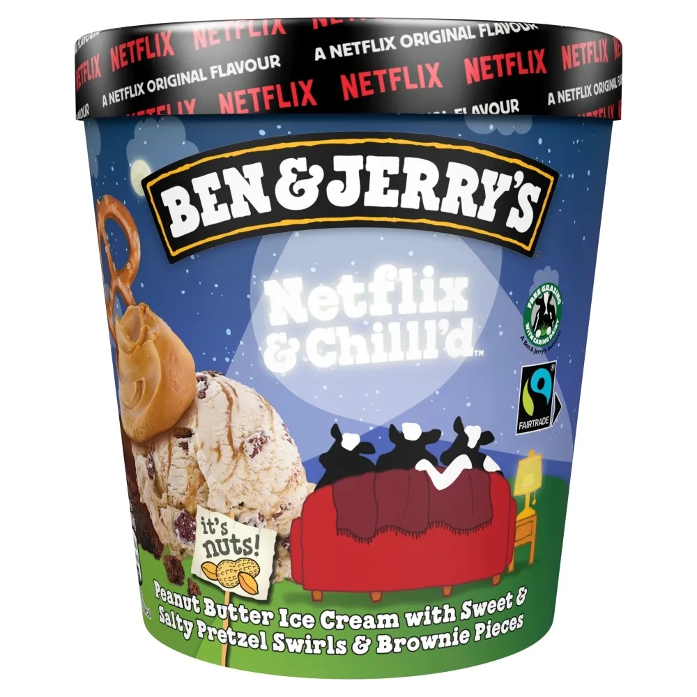 Ben & Jerry's - Lody z kremem z orzechów ziemnych z masą z słodko ... preclami oraz kawałkami ciastek brownie