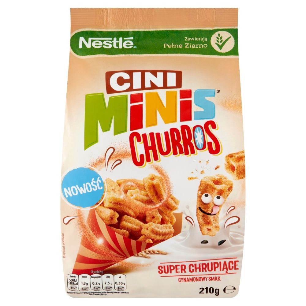 Nestlé Cini Minis Churros Płatki śniadaniowe 210 g
