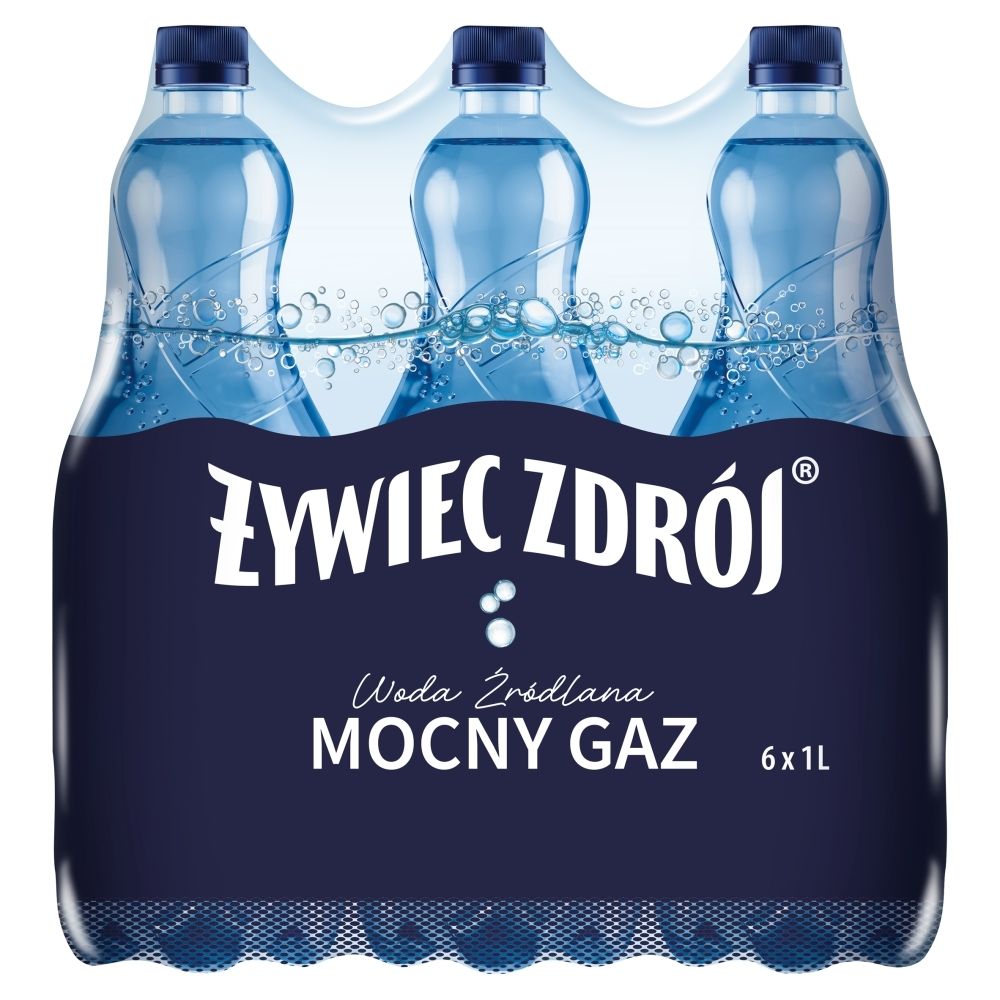 Żywiec Zdrój Mocny Gaz Woda źródlana 6 x 1 l