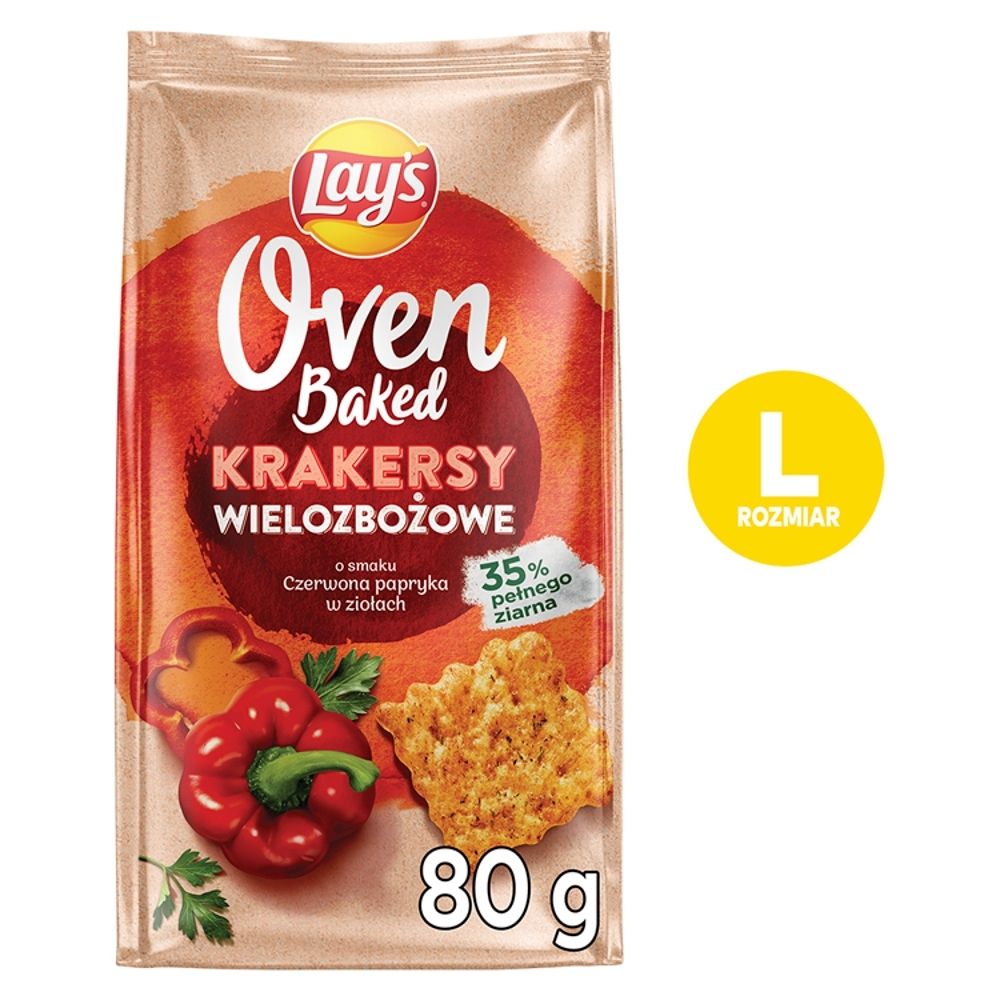 Lays - Krakersy wielozbożowe o smaku czerwonej papryki w ziołach