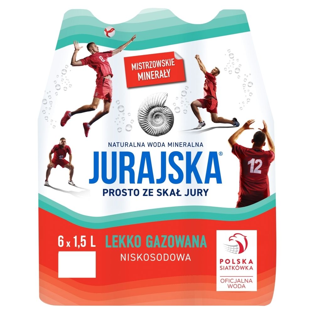 Jurajska Naturalna woda mineralna lekko gazowana 6 x 1,5 l